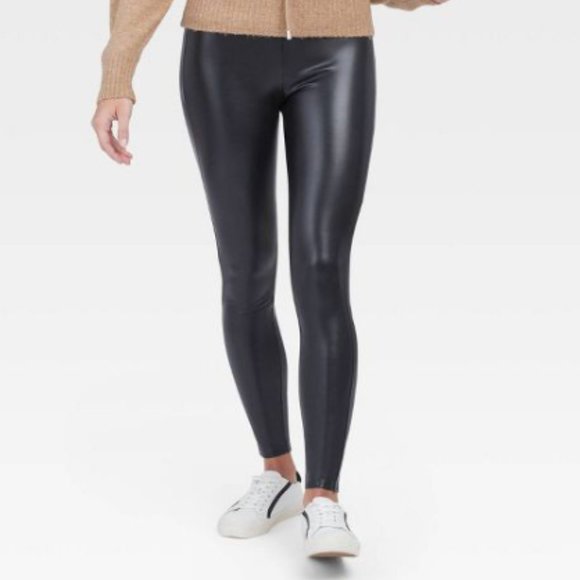 Assets By Spanx Pants - NWOT ASSETS by SPANX Women's All Over Faux Leather Leggings- Black